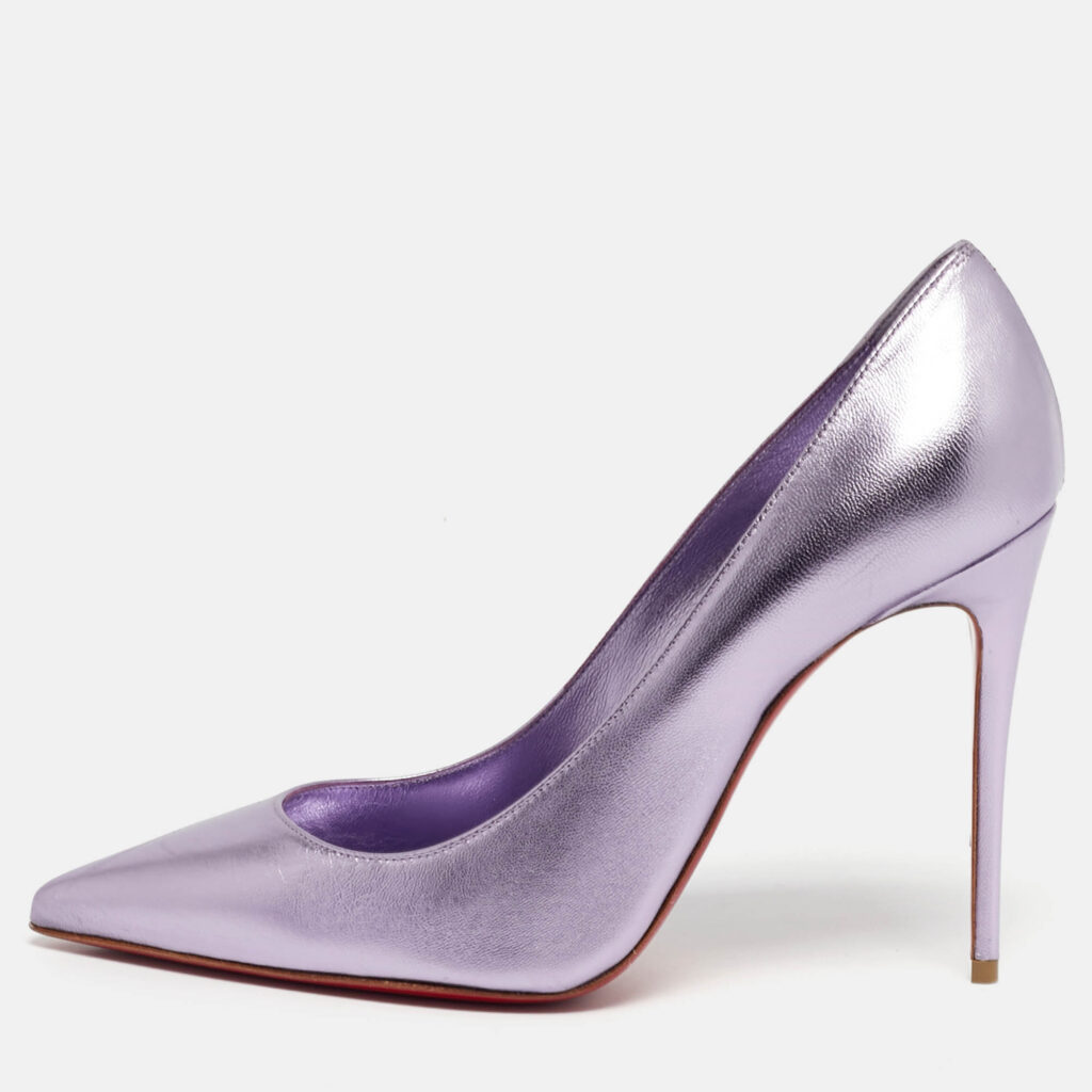 Christian Louboutin Kate Size 38 Metallic Leather Pumps Christian Louboutin Kate Size 38 Metallic Leather Pumps