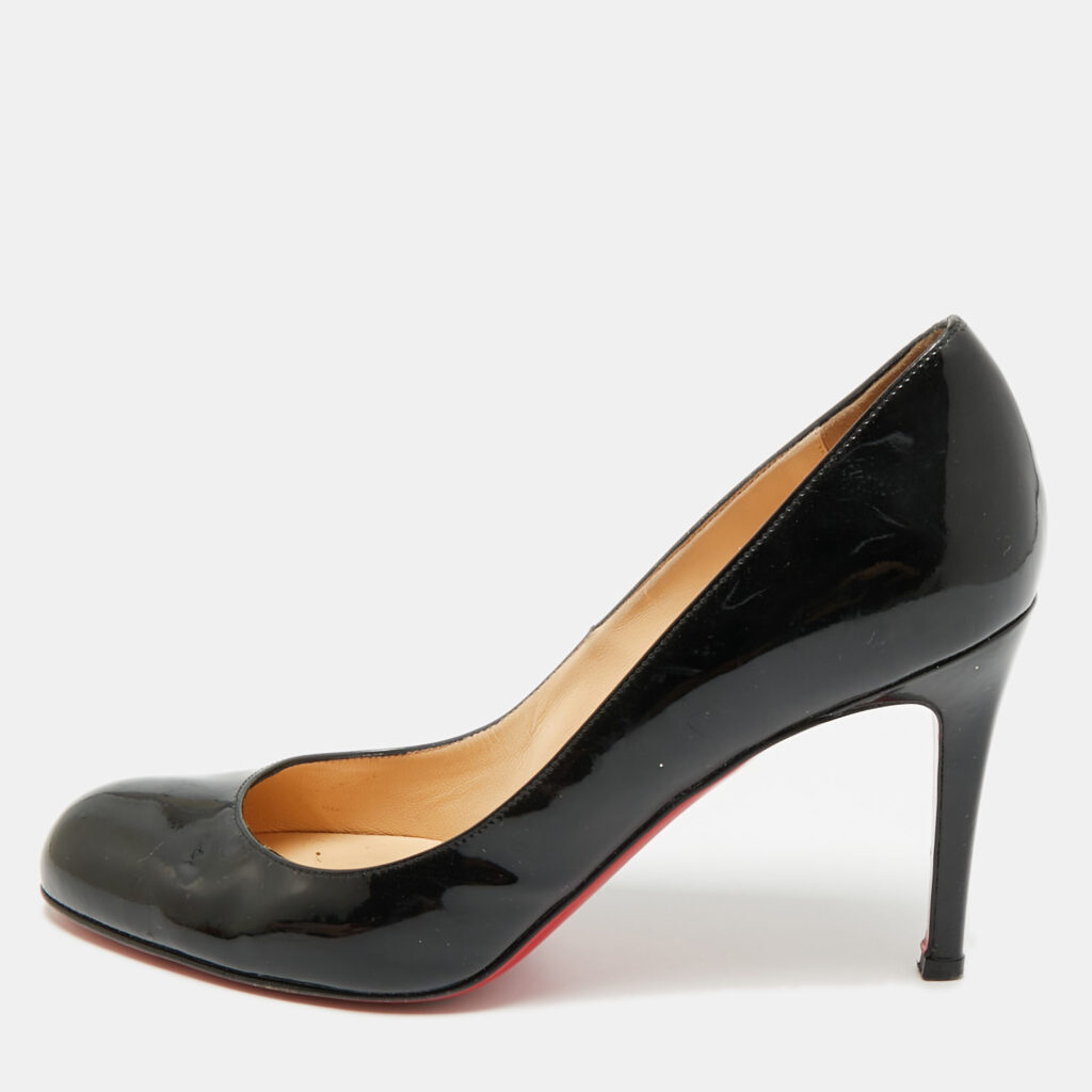 Christian Louboutin Ron Ron Size 38.5 Black Patent Leather Pumps Christian Louboutin Ron Ron Size 38.5 Black Patent Leather Pumps
