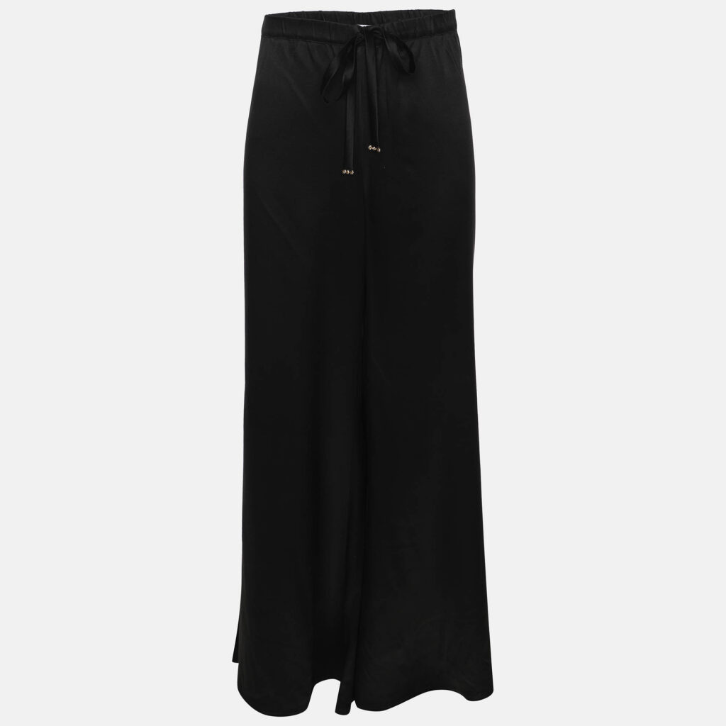 Class by Roberto Cavalli Black Silk Palazo Pants S Class by Roberto Cavalli Black Silk Palazo Pants S
