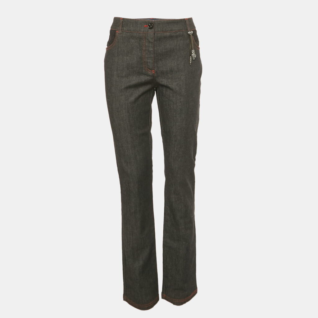 Class by Roberto Cavalli Grey Denim Serpente Detail Jeans L/Waist 33" Class by Roberto Cavalli Grey Denim Serpente Detail Jeans L/Waist 33"