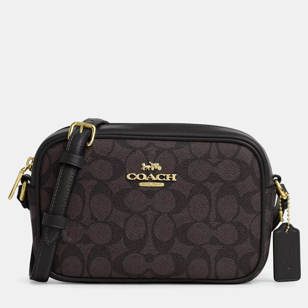 Coach Mini jamie Black Signature Canvas Camera Bag Coach Mini jamie Black Signature Canvas Camera Bag