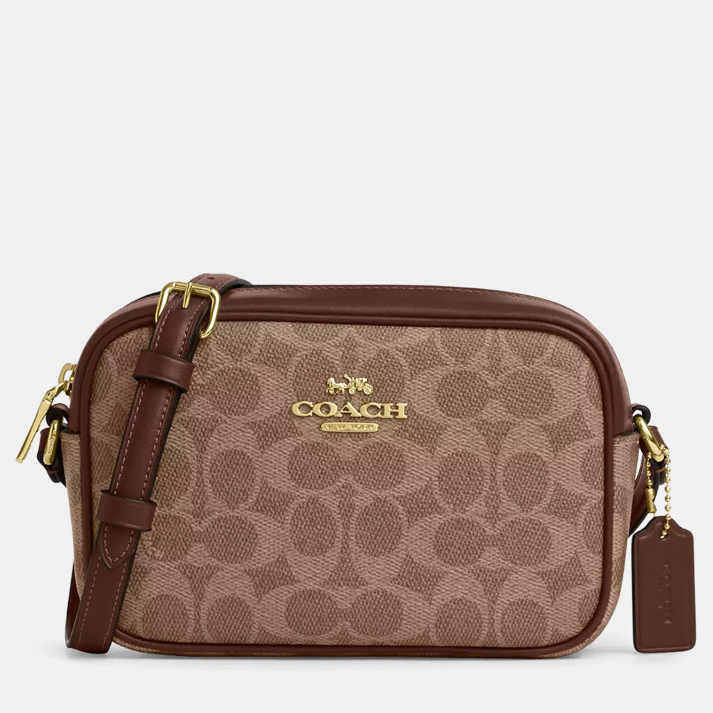 Coach Mini jamie Brown Signature Canvas Camera Bag Coach Mini jamie Brown Signature Canvas Camera Bag
