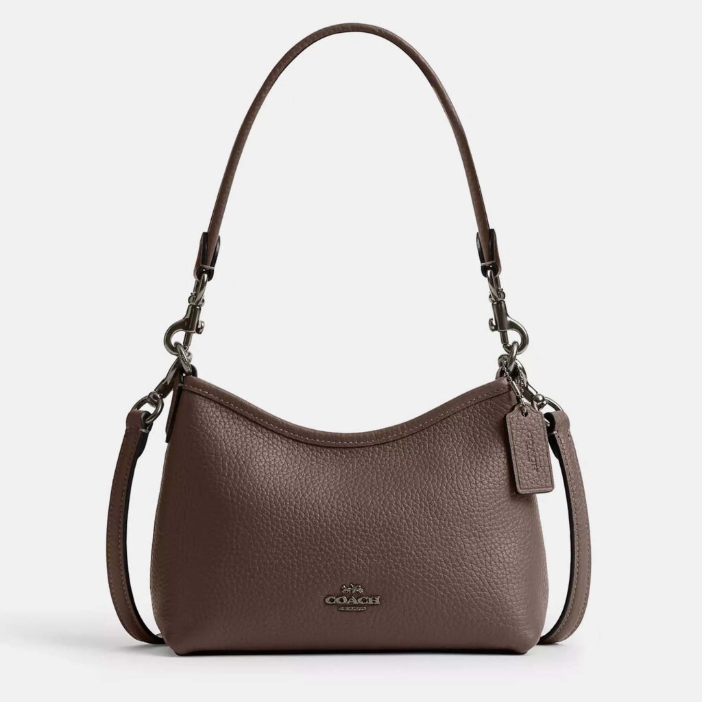 Coach Laurel small Dark Stone Leather Shoulder bag Coach Laurel small Dark Stone Leather Shoulder bag
