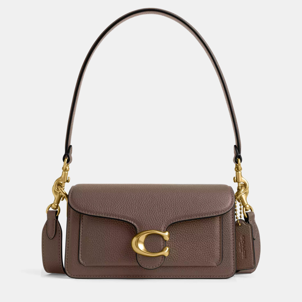 Coach Tabby 20 Dark Stone Leather Shoulder Bag
