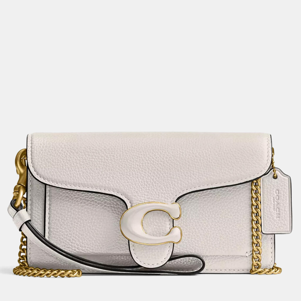 Coach Tabby Chalk Leather Crossbody Wristlet