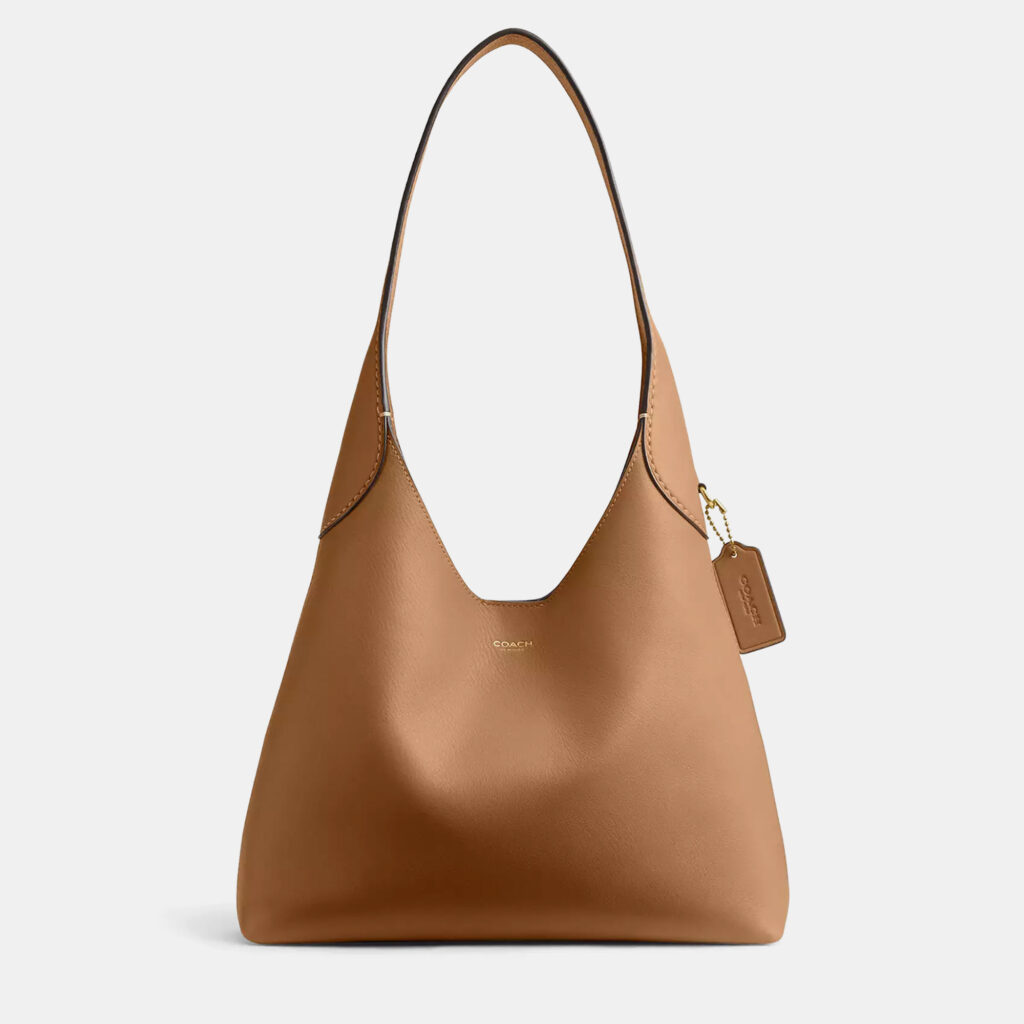 Coach Brooklyn 28 Honey Brown Leather Shoulder Bag