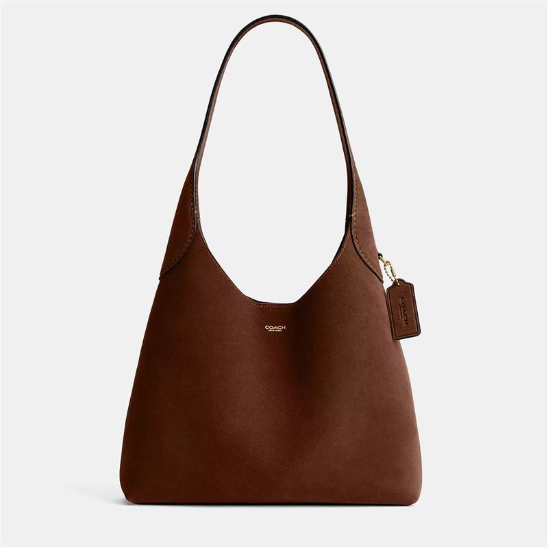 Coach Brooklyn 28 Warm Brown Leather Shoulder Bag