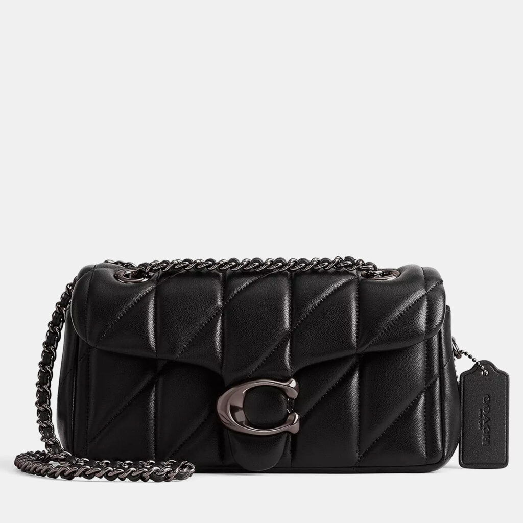 Coach Tabby 20 Pillow Quilting Black leather crossbody bag