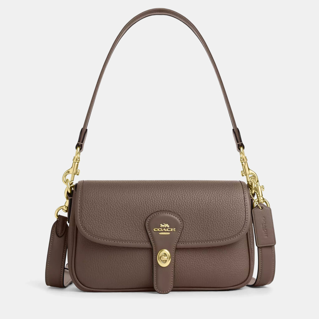 Coach Hadley Dark Stone Leather Shoulder bag