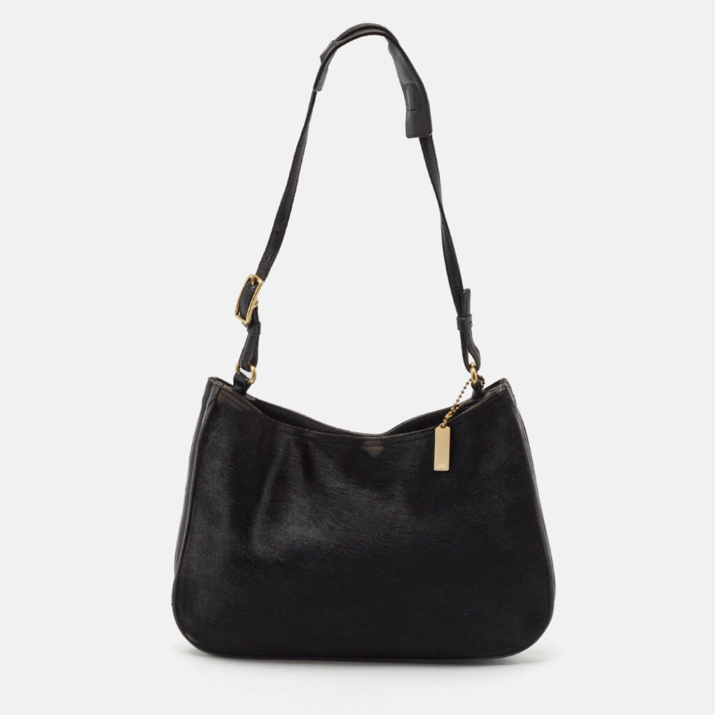 Coach Black Calfhair and Leather Hobo Coach Black Calfhair and Leather Hobo