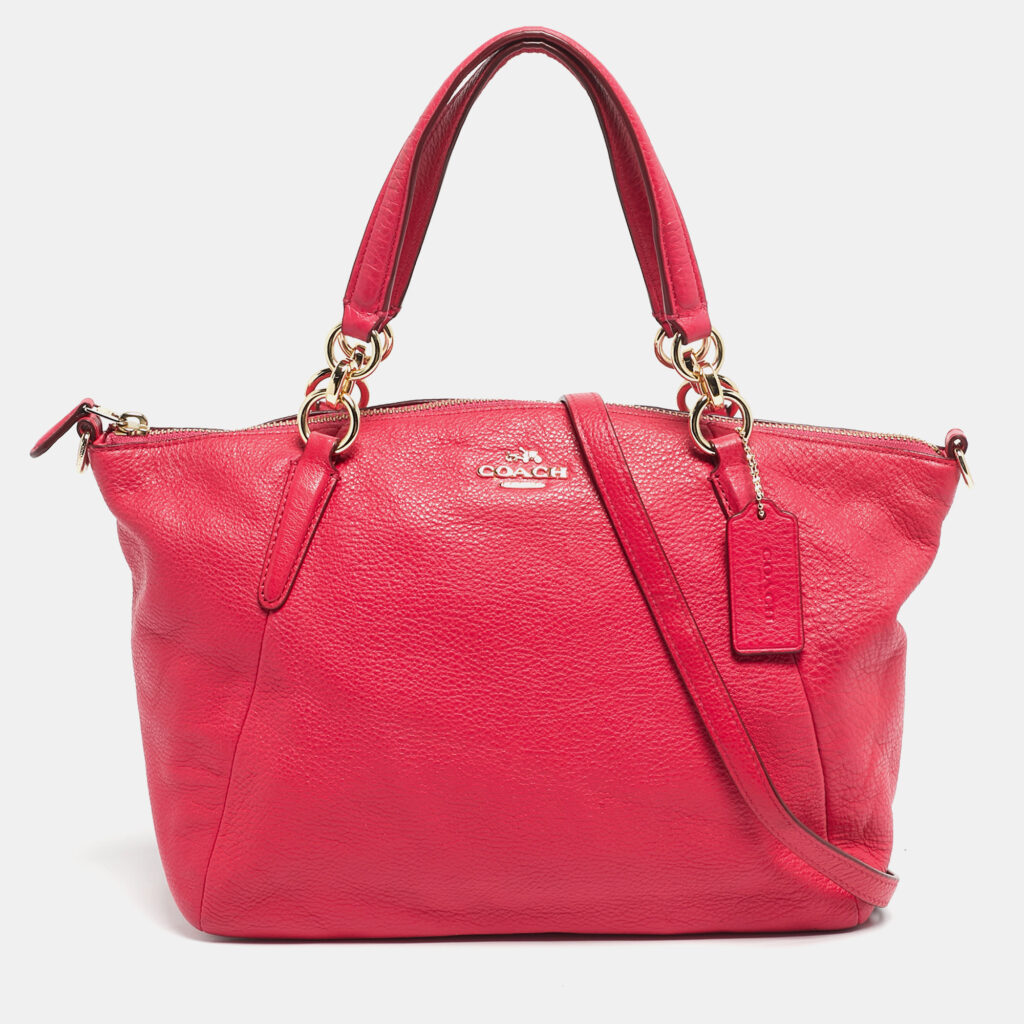Coach Pink Leather Small Kelsey Satchel Coach Pink Leather Small Kelsey Satchel