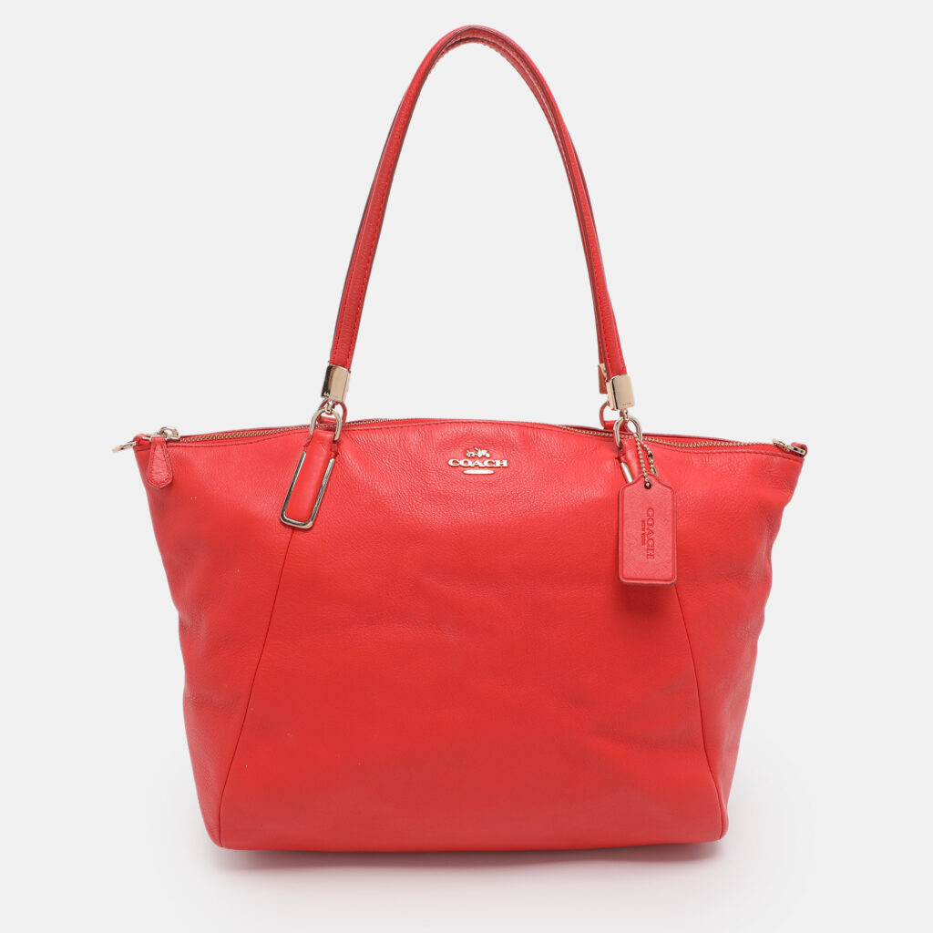 Coach Red Leather Kelsey Tote Coach Red Leather Kelsey Tote