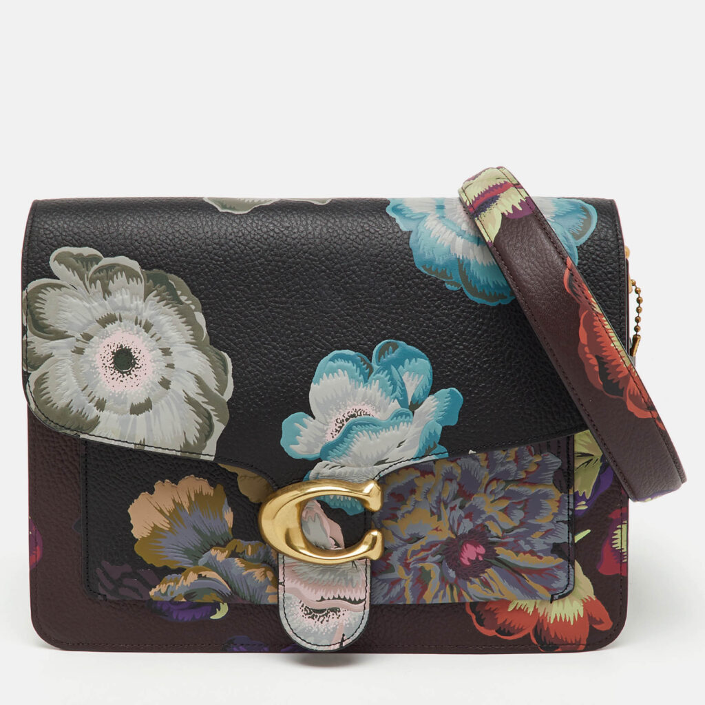 Coach Multicolor Floral Print Leather Tabby Shoulder Bag Coach Multicolor Floral Print Leather Tabby Shoulder Bag