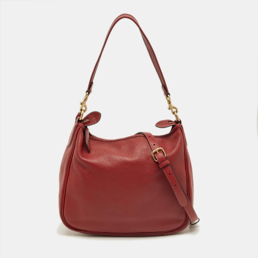 Coach Red Leather Cary Hobo Coach Red Leather Cary Hobo