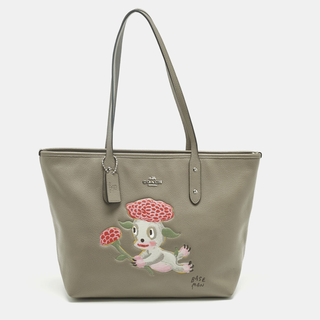 Coach x Gary Baseman Beige Leather Lou City Zip Tote Coach x Gary Baseman Beige Leather Lou City Zip Tote