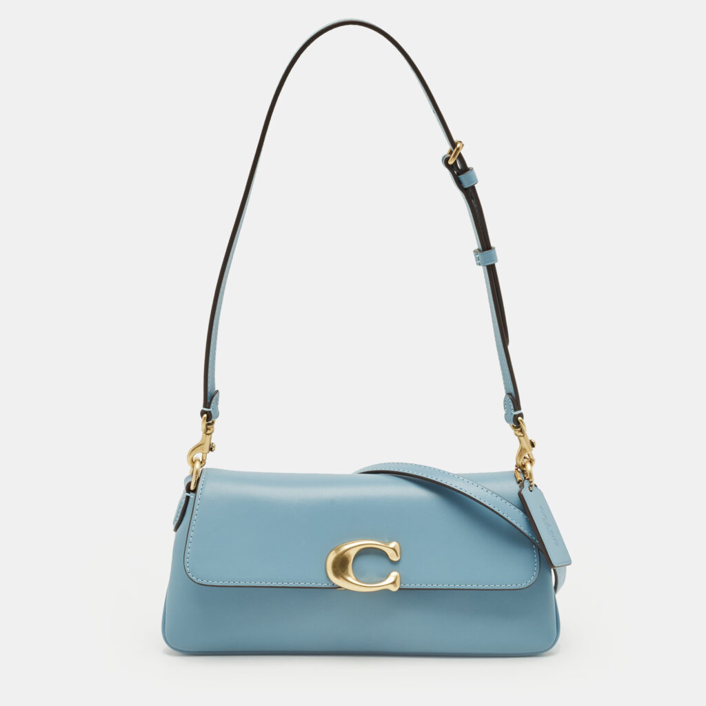 Coach Blue Leather Jet Shoulder Bag Coach Blue Leather Jet Shoulder Bag