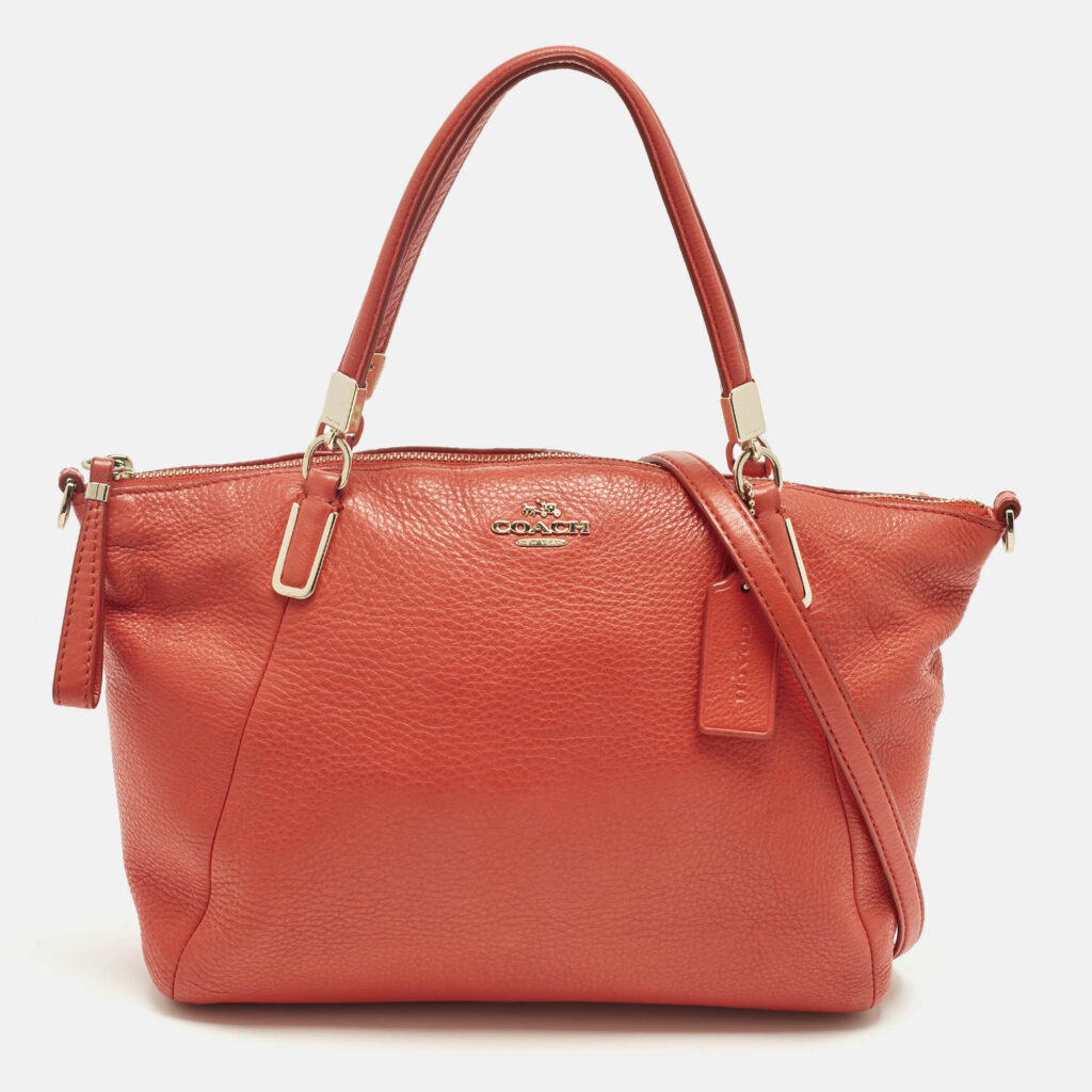 Coach Red Leather Small Kelsey Satchel Coach Red Leather Small Kelsey Satchel