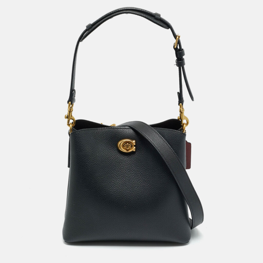 Coach Willow Black Leather Bucket Bag