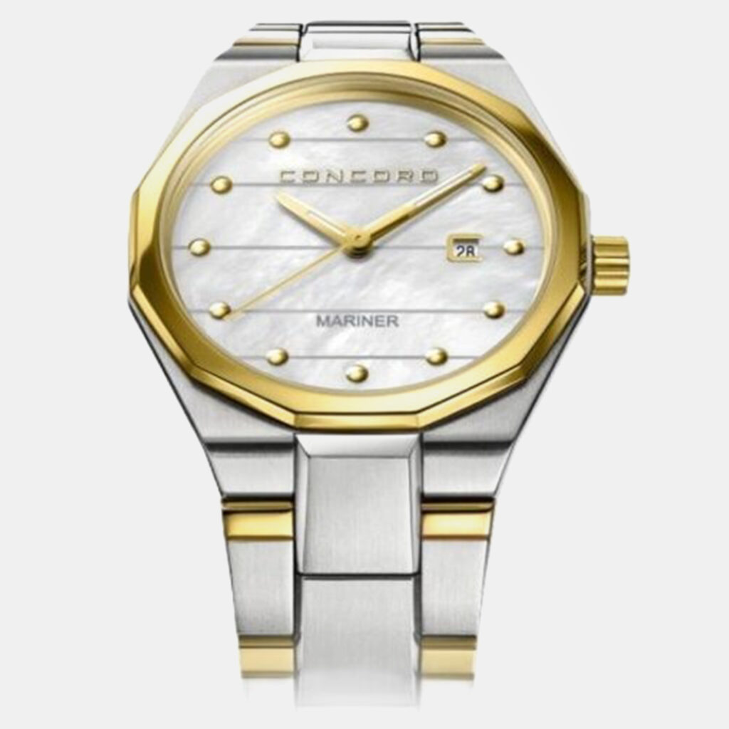 Concord White MOP Stainless Steel Diamond Mariner 0320332 Automatic Women's Wristwatch 30 mm Concord White MOP Stainless Steel Diamond Mariner 0320332 Automatic Women's Wristwatch 30 mm