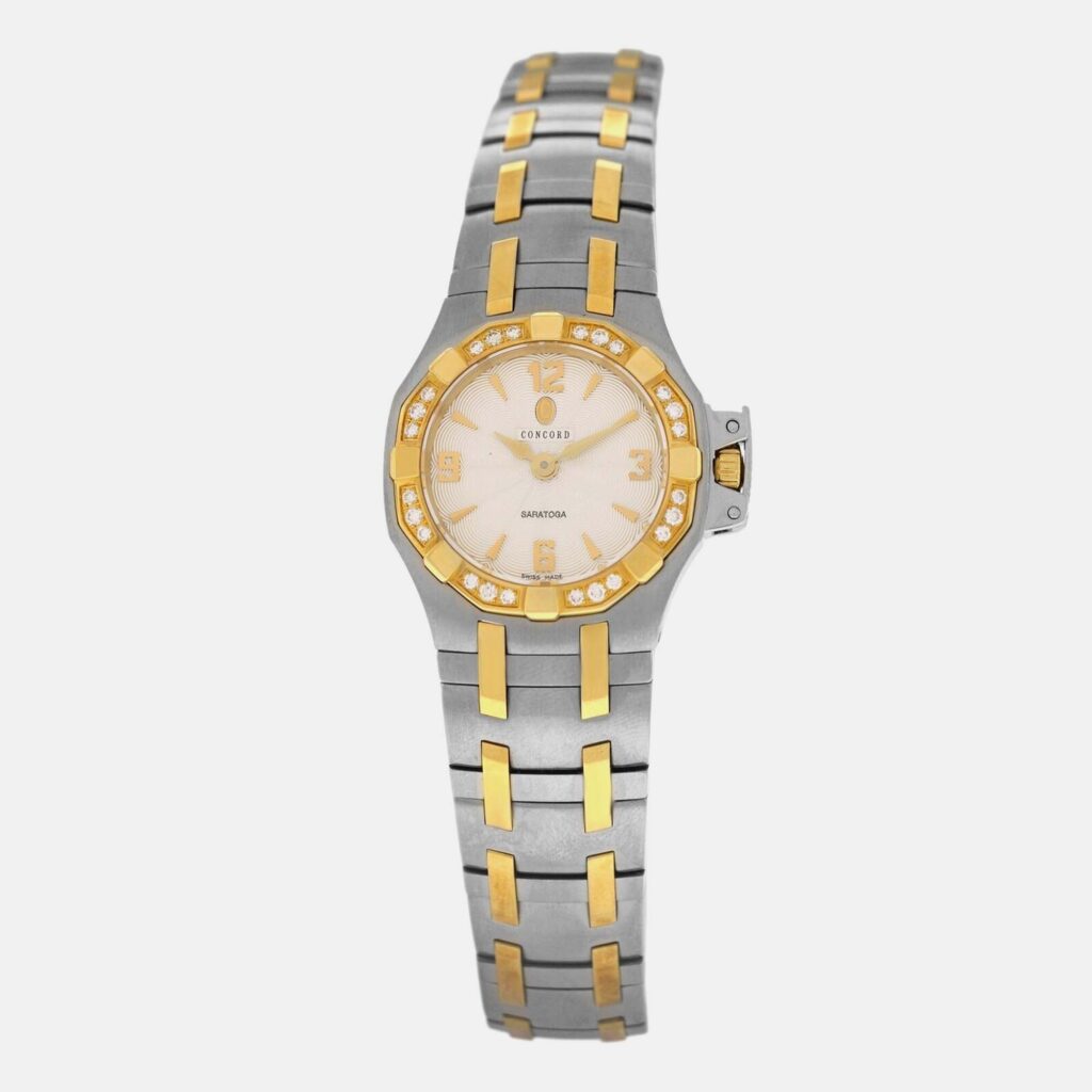 Concord Saratoga 16.25.1833S Quartz Diamond Gold Stainless Steel Women's Wristwatch 25mm Concord Saratoga 16.25.1833S Quartz Diamond Gold Stainless Steel Women's Wristwatch 25mm
