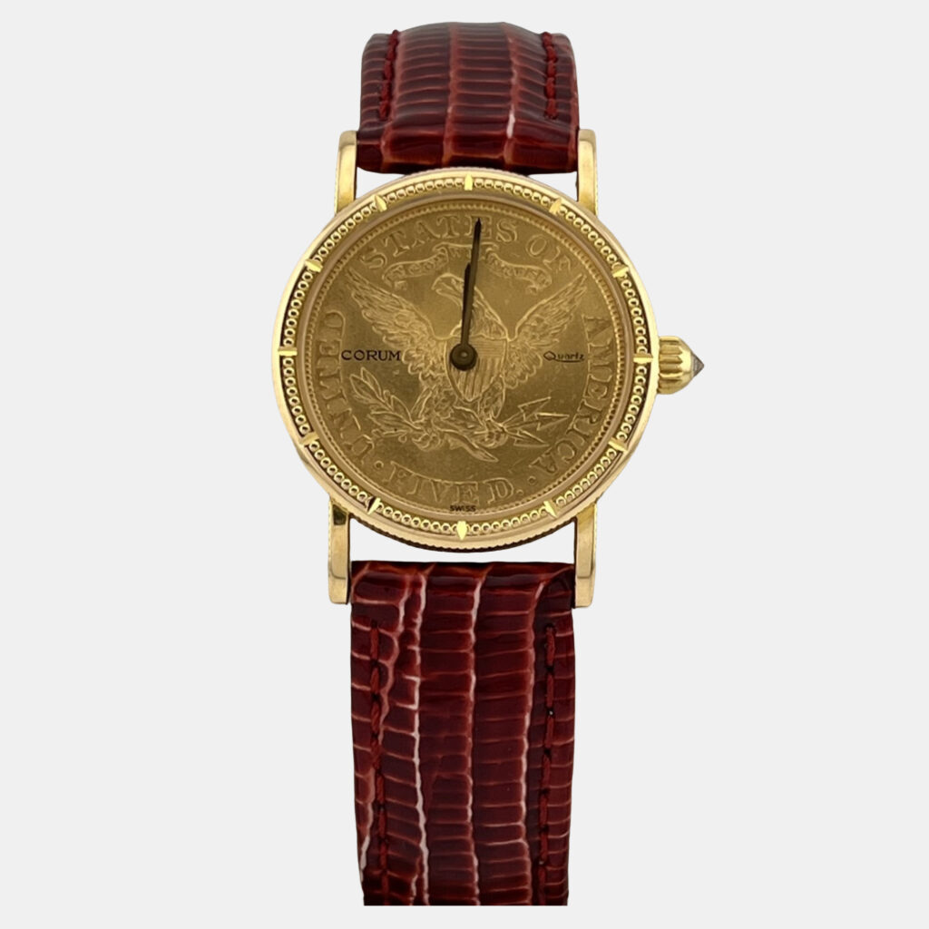 Corum Gold Eagle-Liberty Coin Watch Automatic Gold 18k Yellow Gold Unisex Wristwatch 24 mm Corum Gold Eagle-Liberty Coin Watch Automatic Gold 18k Yellow Gold Unisex Wristwatch 24 mm