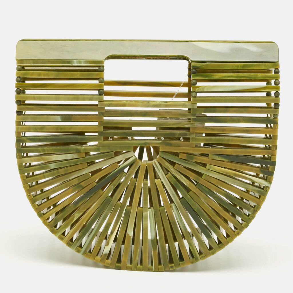 Cult Gaia Green Acrylic Mini Ark Clutch Cult Gaia Green Acrylic Mini Ark Clutch