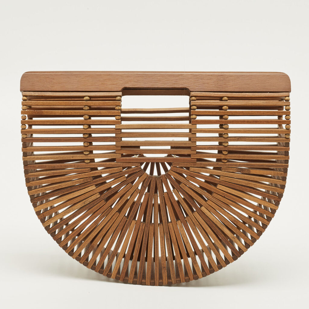 Cult Gaia Ark Brown Bamboo Clutch