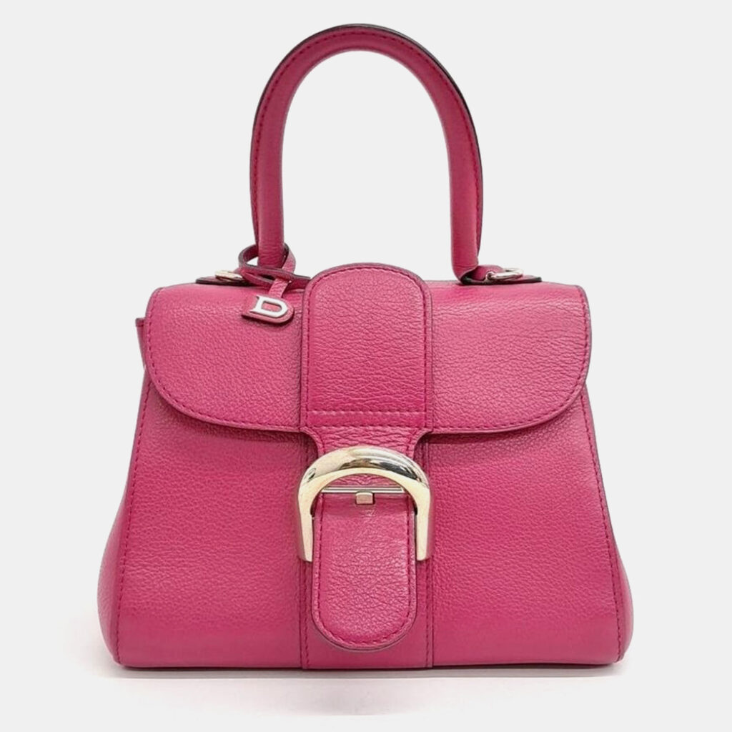 Delvaux Pink Leather Briand Mini Box bag