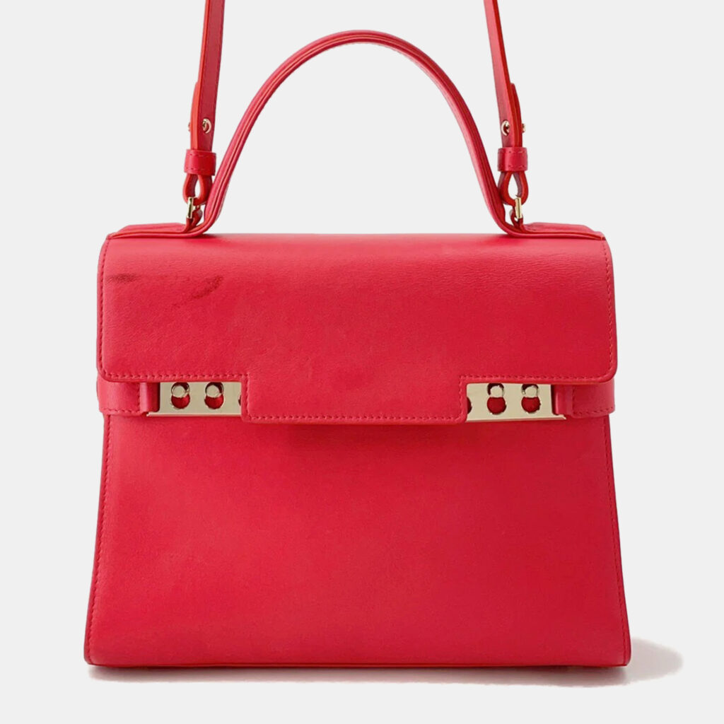 Delvaux Tempate Red Leather Size Mm