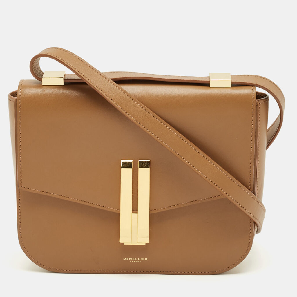 luxury-women-demellier-used-handbags-p1225390-001.jpg DeMellier Brown Leather Vancouver Shoulder Bag