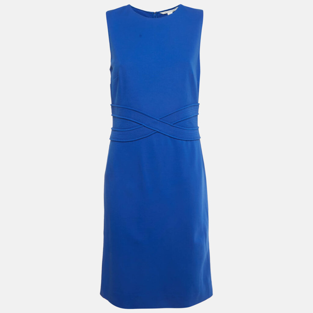 Diane Von Furstenberg Blue Jersey Evita Dress M