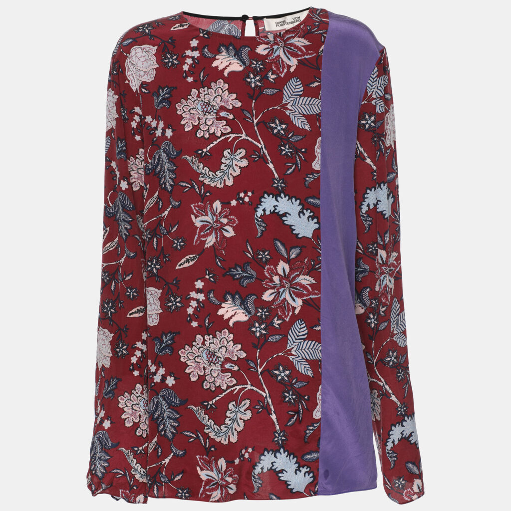 Diane Von Furstenberg Multicolor Silk Blouse XL