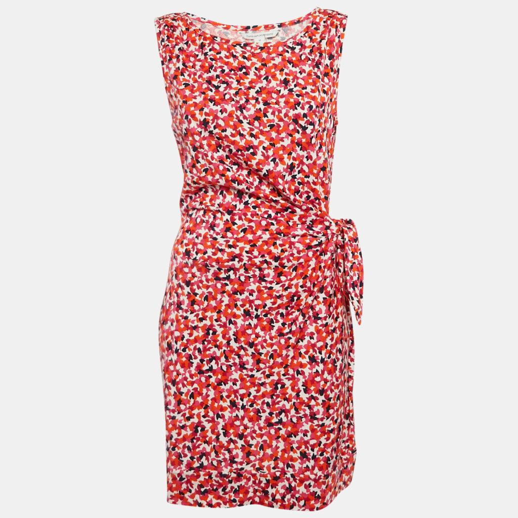Diane Von Furstenberg Multicolor Printed Jersey Mini Della Dress L Diane Von Furstenberg Multicolor Printed Jersey Mini Della Dress L