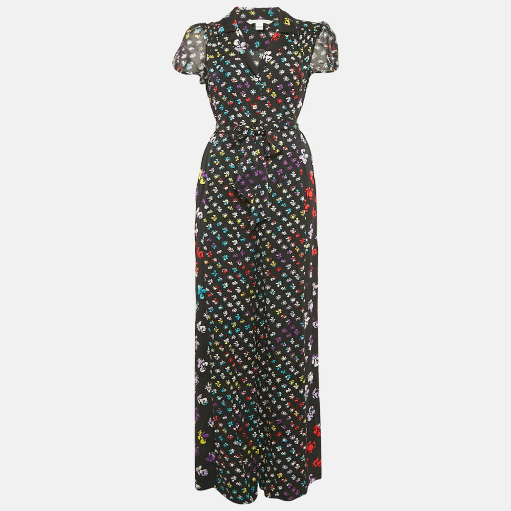 Diane Von Furstenberg Floral Print Silk Caterina Jumpsuit M Diane Von Furstenberg Floral Print Silk Caterina Jumpsuit M