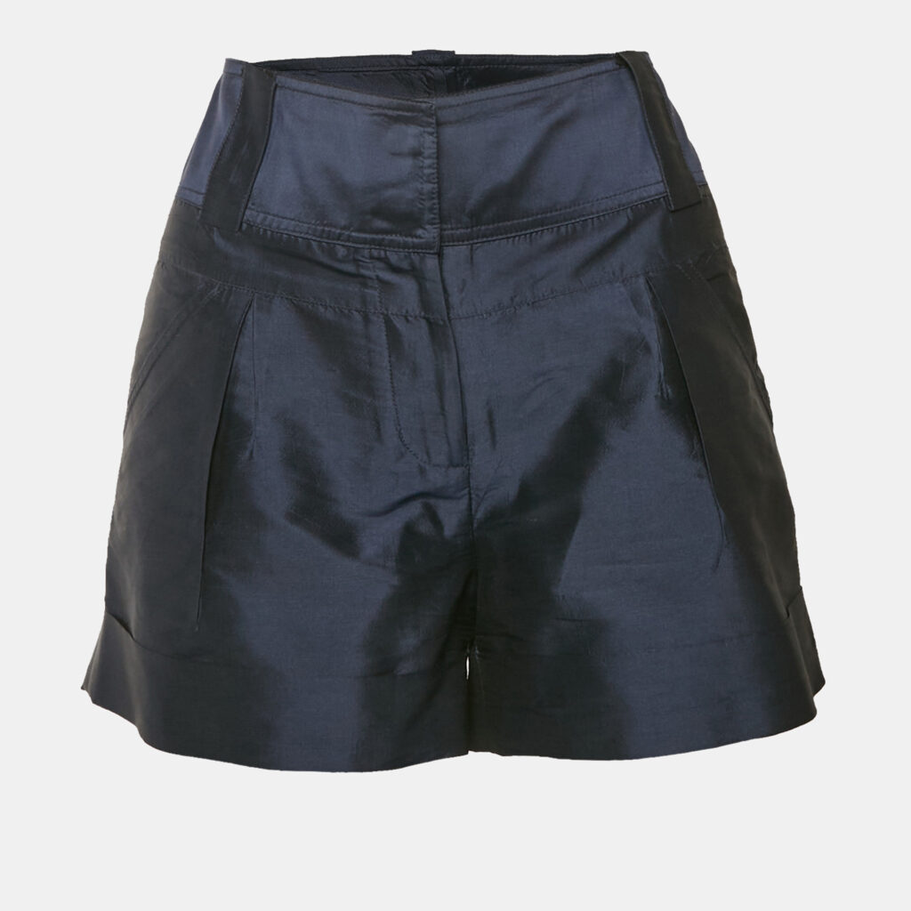 Diane Von Furstenberg Navy Blue Silk Shorts M Diane Von Furstenberg Navy Blue Silk Shorts M