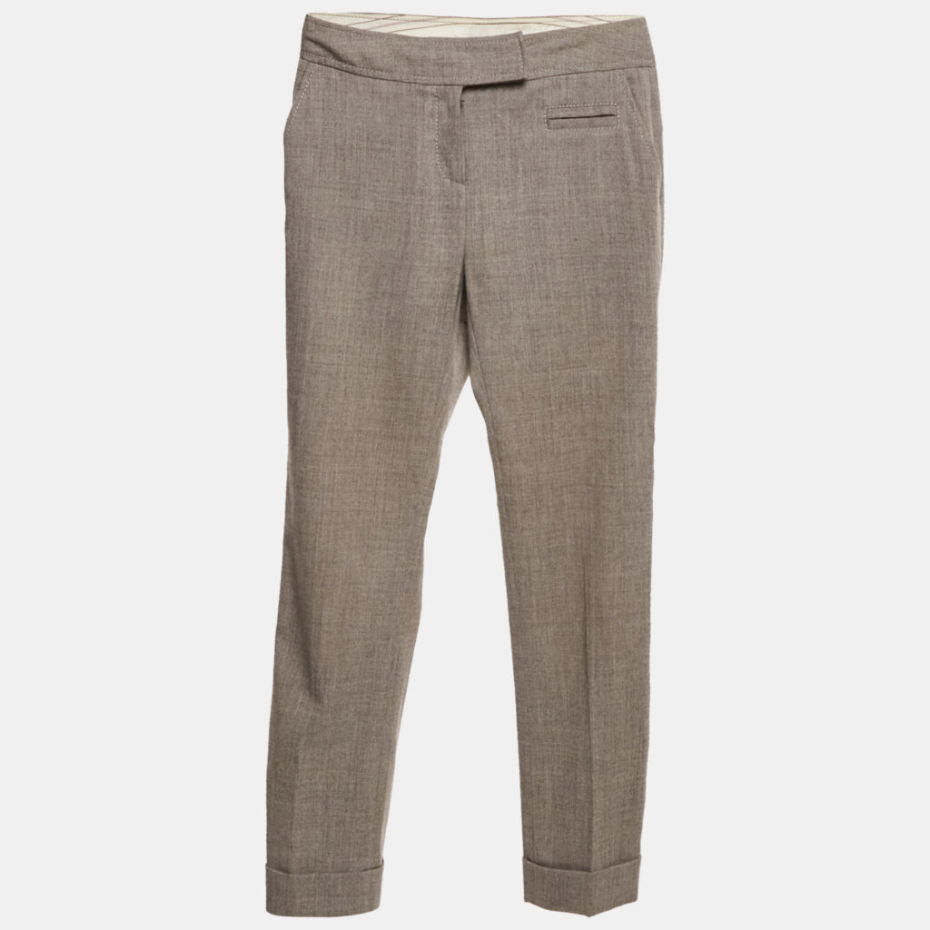 Diane Von Furstenberg Grey Wool Nicollete Trouser S