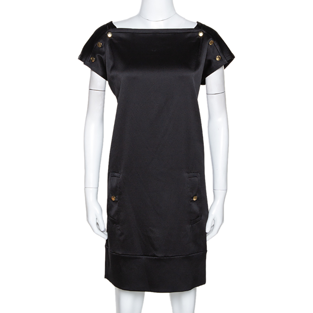 Diane von Furstenberg Black Textured Silk Pisco Shift Dress M Diane von Furstenberg Black Textured Silk Pisco Shift Dress M