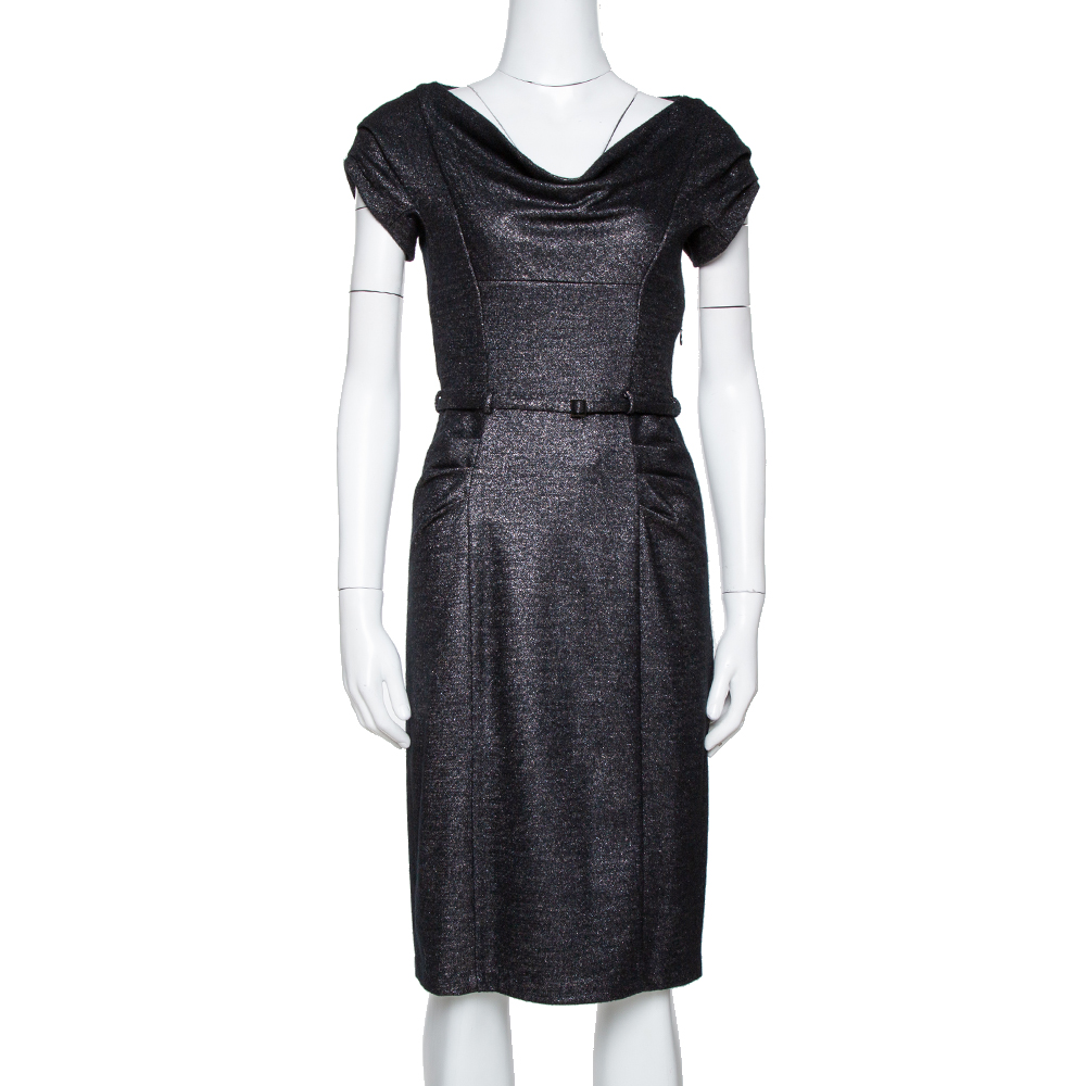 Diane von Furstenberg Black Lurex Wool Blend Ellen Marie Dress S Diane von Furstenberg Black Lurex Wool Blend Ellen Marie Dress S