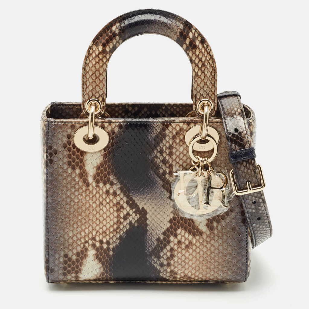 luxury-women-dior-new-handbags-p1158123-014-1.jpg Dior Brown Python Small Lady Dior Tote
