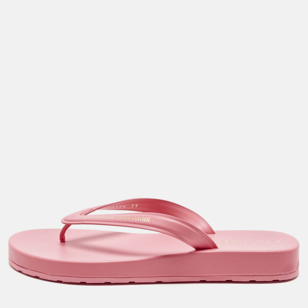 Dior Pink Rubber Diorsea Thong Flat Slide Size 39 Dior Pink Rubber Diorsea Thong Flat Slide Size 39