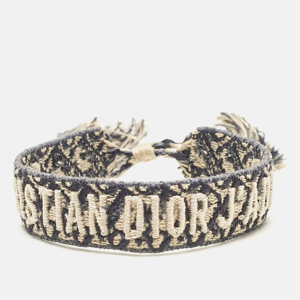 Dior Blue J'adior Woven Fabric Friendship Bracelet Dior Blue J'adior Woven Fabric Friendship Bracelet