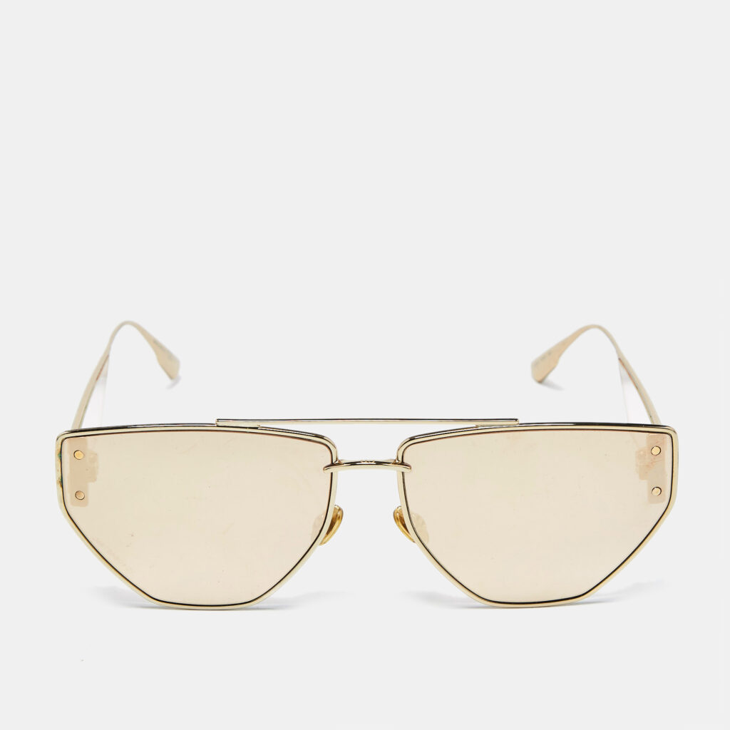 Dior Gold Mirrored 00SQ Clan 2 Aviator Sunglasses Dior Gold Mirrored 00SQ Clan 2 Aviator Sunglasses