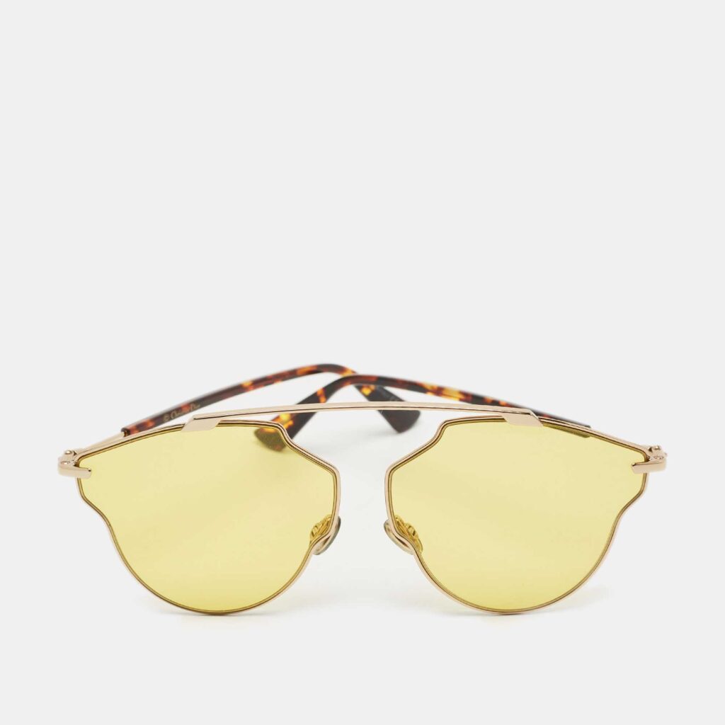 Dior Yellow 00HO SoRealPop Aviator Sunglasses