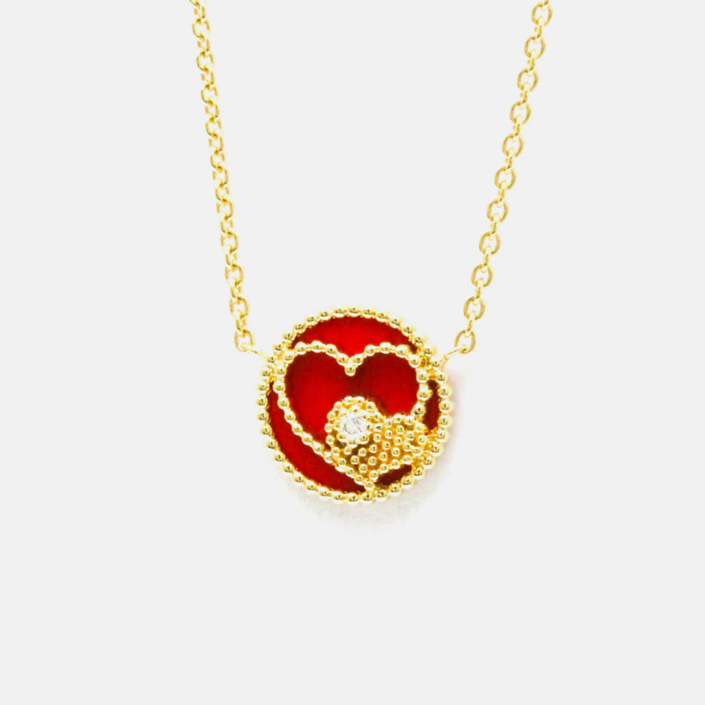 Dior Rose Des Vents Heart 18K Yellow Gold Pendant Necklace Dior Rose Des Vents Heart 18K Yellow Gold Pendant Necklace