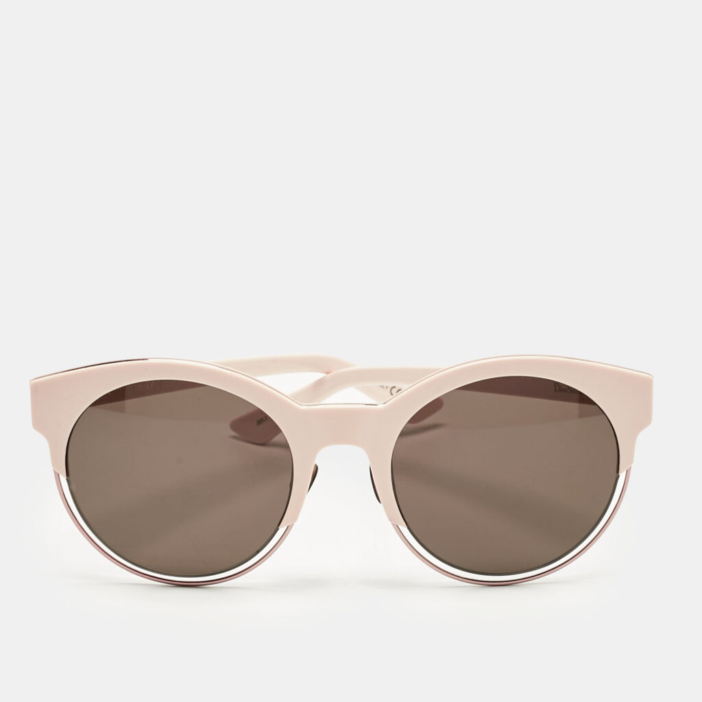 Dior Light Pink/Brown J6EL3 Sideral1 Round Sunglasses Dior Light Pink/Brown J6EL3 Sideral1 Round Sunglasses