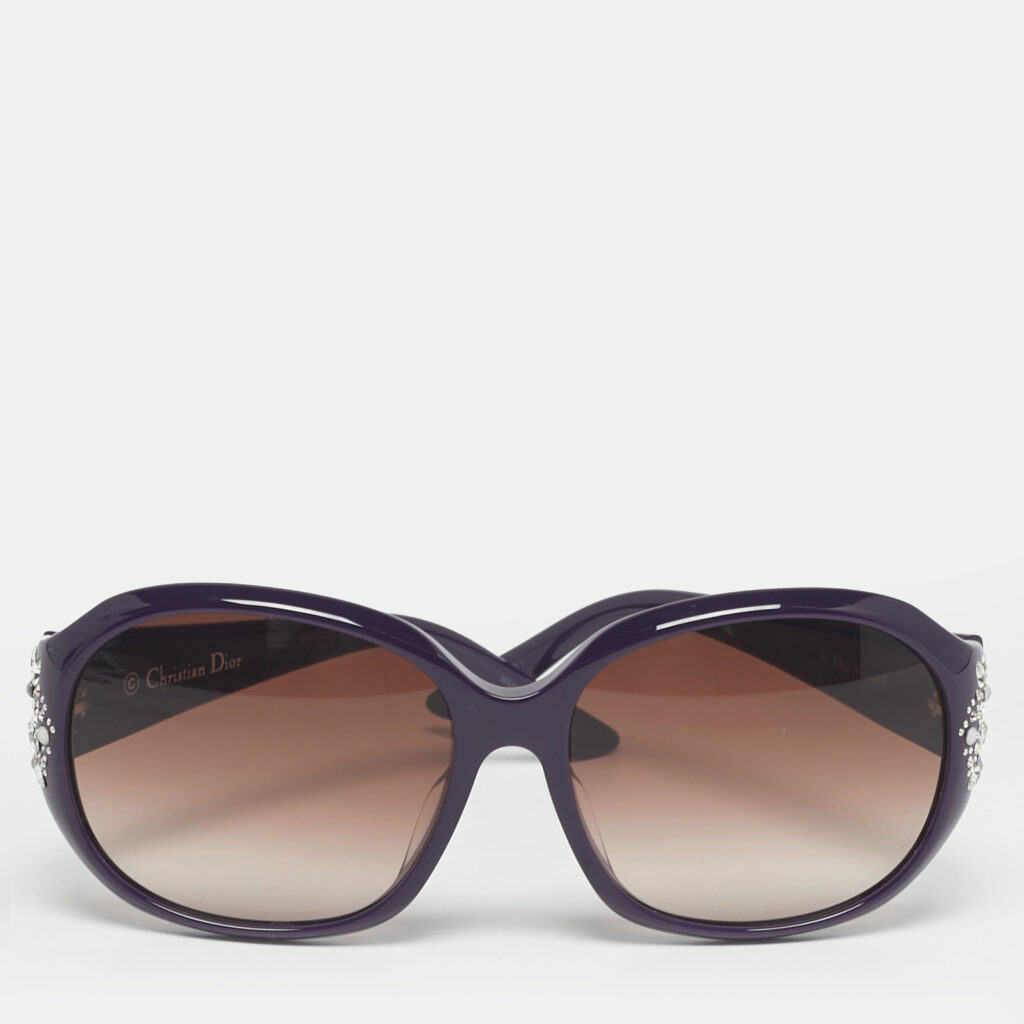 Dior Purple/Brown Gradient 0T7P5 MinuitF Crystal Oversized Sunglasses Dior Purple/Brown Gradient 0T7P5 MinuitF Crystal Oversized Sunglasses