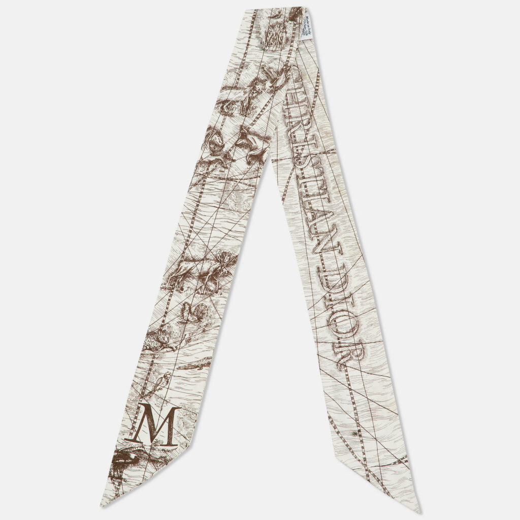 Dior Monochrome ABCDior M 'Monde' Silk Mitzah Scarf Dior Monochrome ABCDior M 'Monde' Silk Mitzah Scarf