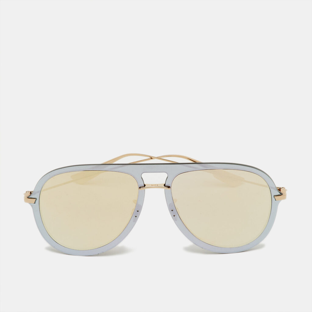 luxury-women-dior-used-accessories-p1230065-001-1.jpg Dior Silver Tone/Pink Mirrored DiorUltime 1 Aviator Sunglasses