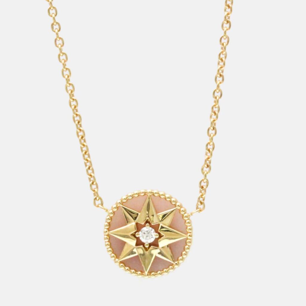 Christian Dior Rose Devant Opal 18K Pink Gold Opal Pendant Necklace Christian Dior Rose Devant Opal 18K Pink Gold Opal Pendant Necklace