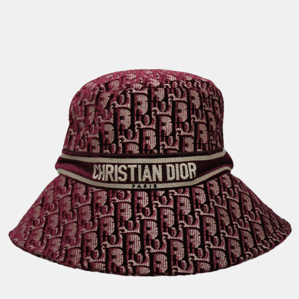 Dior Red Oblique Velvet Bucket Hat Dior Red Oblique Velvet Bucket Hat